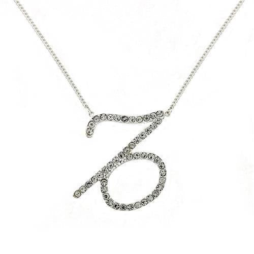 Load image into Gallery viewer, SNK04 - Silver Brass Chain Pendant with Top Grade Crystal in Clear
