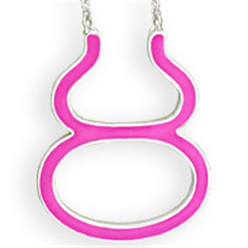 Load image into Gallery viewer, SNK05PINK - Silver Brass Chain Pendant with Epoxy in Rose
