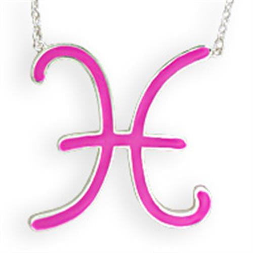 Load image into Gallery viewer, SNK02PINK - Silver Brass Chain Pendant with Epoxy in Rose
