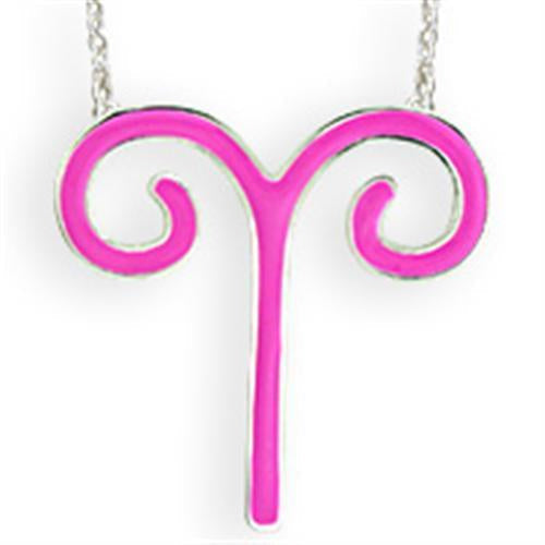 Load image into Gallery viewer, SNK08PINK - Silver Brass Chain Pendant with Epoxy in Rose
