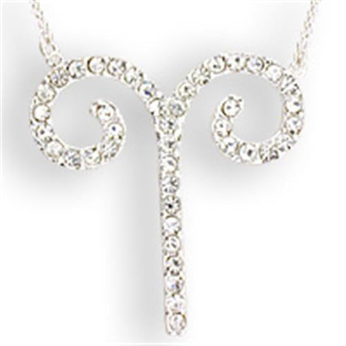 Load image into Gallery viewer, SNK08 - Silver Brass Chain Pendant with Top Grade Crystal in Clear
