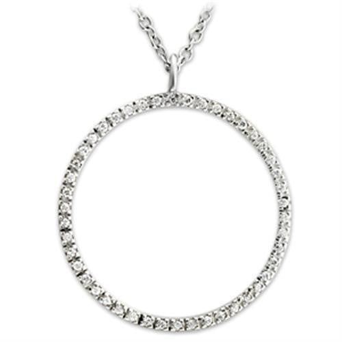Load image into Gallery viewer, 36515 - High-Polished 925 Sterling Silver Pendant with AAA Grade CZ in Clear
