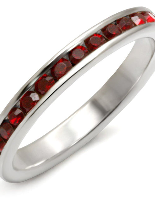 Load image into Gallery viewer, 35143 - High-Polished 925 Sterling Silver Ring with Top Grade Crystal in Siam
