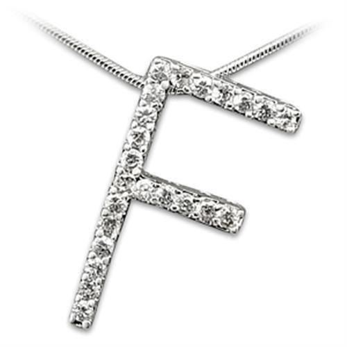 Load image into Gallery viewer, 21606 - Rhodium Brass Pendant with AAA Grade CZ in Clear
