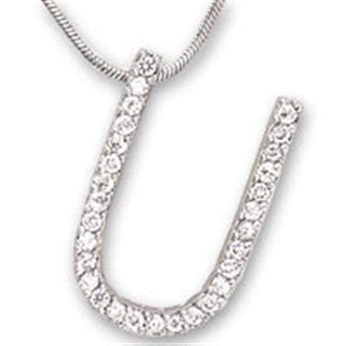 Load image into Gallery viewer, 21619 - Rhodium Brass Pendant with AAA Grade CZ in Clear
