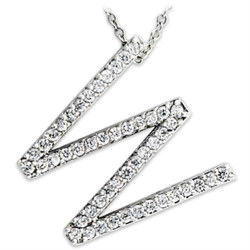 Load image into Gallery viewer, 21621 - Rhodium Brass Pendant with AAA Grade CZ in Clear
