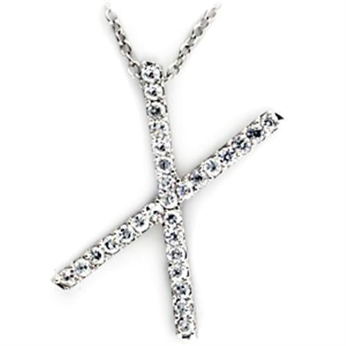 Load image into Gallery viewer, 21622 - Rhodium Brass Pendant with AAA Grade CZ in Clear
