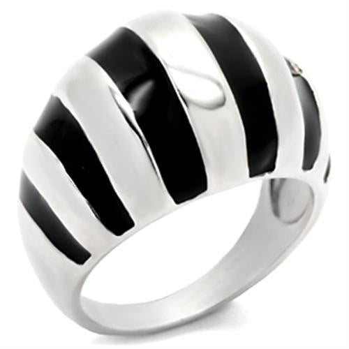 Load image into Gallery viewer, 30914 - High-Polished 925 Sterling Silver Ring with Epoxy in Jet
