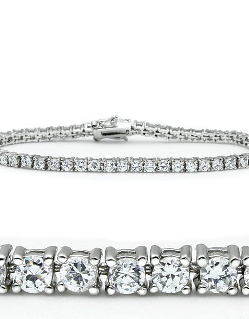 Load image into Gallery viewer, 46905 - Rhodium Brass Bracelet with AAA Grade CZ in Clear
