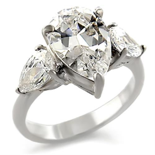Load image into Gallery viewer, 413409 - High-Polished 925 Sterling Silver Ring with AAA Grade CZ in Clear
