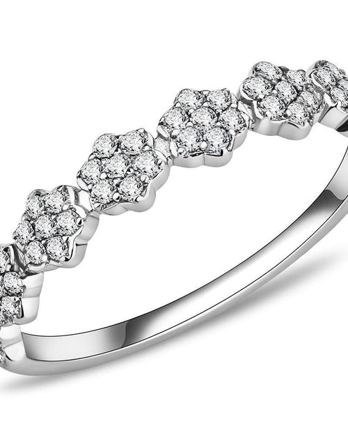 Load image into Gallery viewer, DA102 - High polished (no plating) Stainless Steel Ring with AAA Grade CZ in Clear
