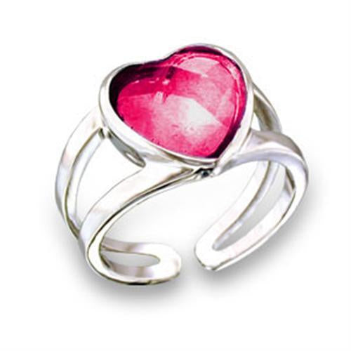 Load image into Gallery viewer, 411802 - Rhodium Brass Ring with Synthetic Garnet in Ruby
