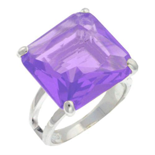 Load image into Gallery viewer, 9X030 - High-Polished 925 Sterling Silver Ring with AAA Grade CZ in Amethyst
