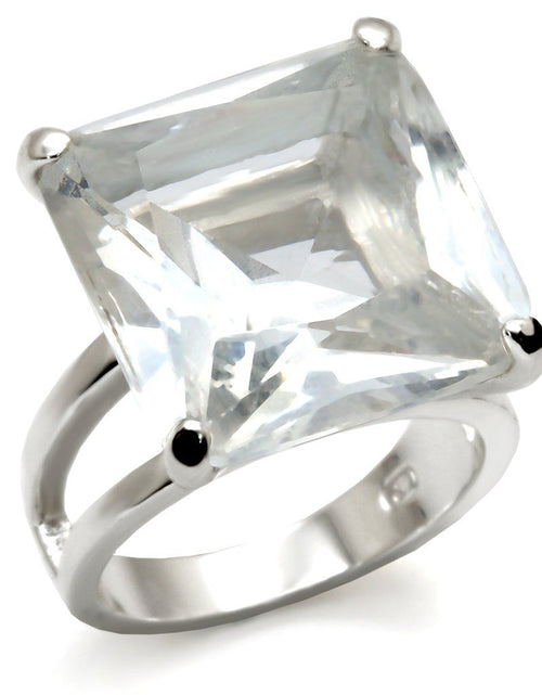 Load image into Gallery viewer, 9X026 - High-Polished 925 Sterling Silver Ring with AAA Grade CZ in Clear
