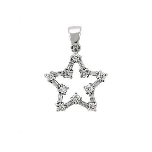 Load image into Gallery viewer, 6X081 - High-Polished 925 Sterling Silver Pendant with AAA Grade CZ in Clear

