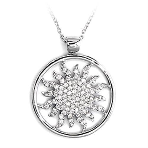 Load image into Gallery viewer, 6X324 - High-Polished 925 Sterling Silver Chain Pendant with AAA Grade CZ in Clear
