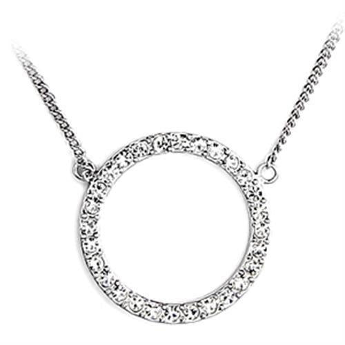 Load image into Gallery viewer, 6X448 - Rhodium Brass Chain Pendant with Top Grade Crystal in Clear
