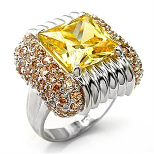 Load image into Gallery viewer, 7X316 - Rhodium 925 Sterling Silver Ring with AAA Grade CZ in Topaz
