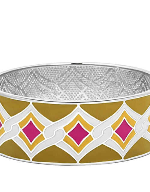Load image into Gallery viewer, TK291 - High polished (no plating) Stainless Steel Bangle with Epoxy in Multi Color
