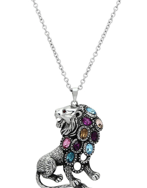 Load image into Gallery viewer, TK1125 - High polished (no plating) Stainless Steel Chain Pendant with Top Grade Crystal in Multi Color
