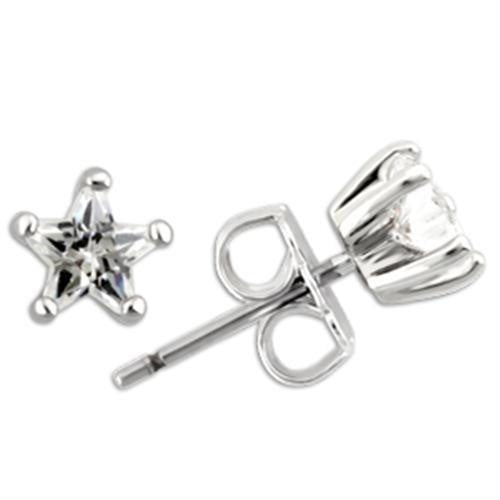 Load image into Gallery viewer, 0W157 - Rhodium 925 Sterling Silver Earrings with AAA Grade CZ in Clear
