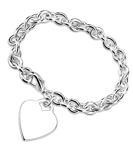 LO2549 - Silver Brass Bracelet with No Stone