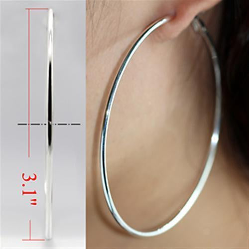 Load image into Gallery viewer, LO770 - Silver Brass Earrings with No Stone

