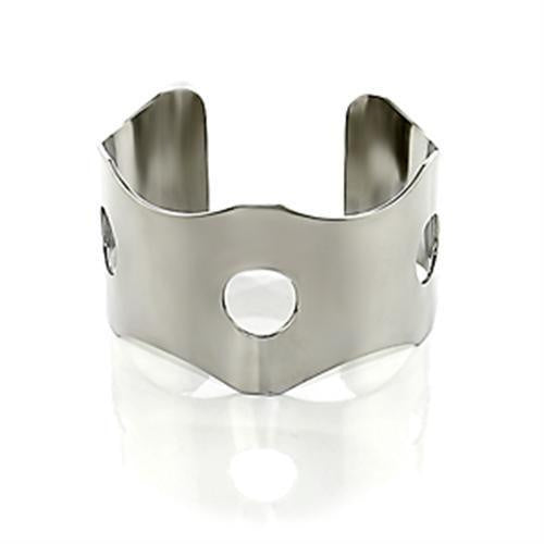 Load image into Gallery viewer, LO481 Stainless Steel Bangle with No Stone in No Stone
