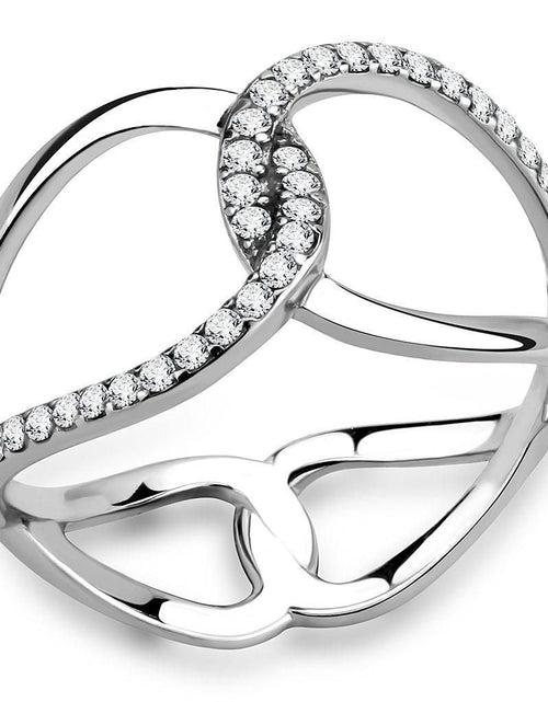 Load image into Gallery viewer, DA307 - No Plating Stainless Steel Ring with AAA Grade CZ in Clear
