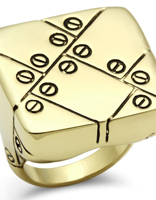 Load image into Gallery viewer, GL287 - IP Gold(Ion Plating) Brass Ring with Epoxy in Jet
