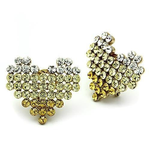 Load image into Gallery viewer, GL333 - IP Gold(Ion Plating) Brass Earrings with Top Grade Crystal in Multi Color
