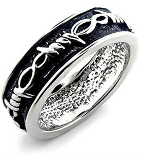 LO015 - Rhodium Brass Ring with No Stone