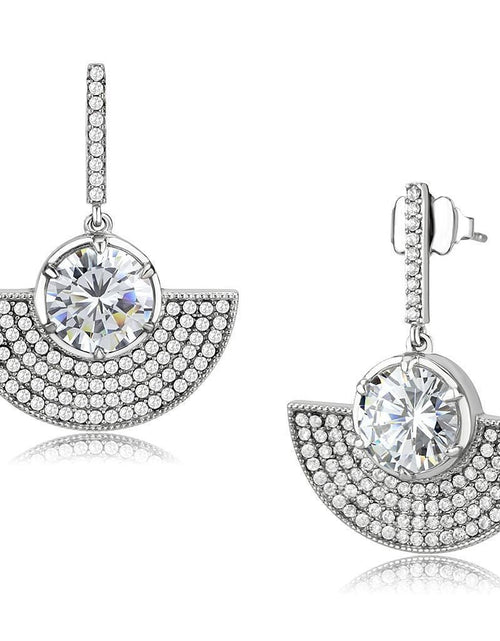 Load image into Gallery viewer, DA334 - No Plating Stainless Steel Earrings with AAA Grade CZ in Clear
