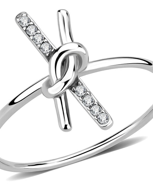 Load image into Gallery viewer, DA313 - No Plating Stainless Steel Ring with AAA Grade CZ in Clear
