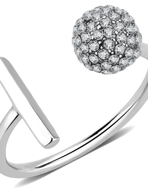 Load image into Gallery viewer, DA318 - No Plating Stainless Steel Ring with AAA Grade CZ in Clear
