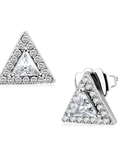 Load image into Gallery viewer, DA327 - No Plating Stainless Steel Earrings with AAA Grade CZ in Clear
