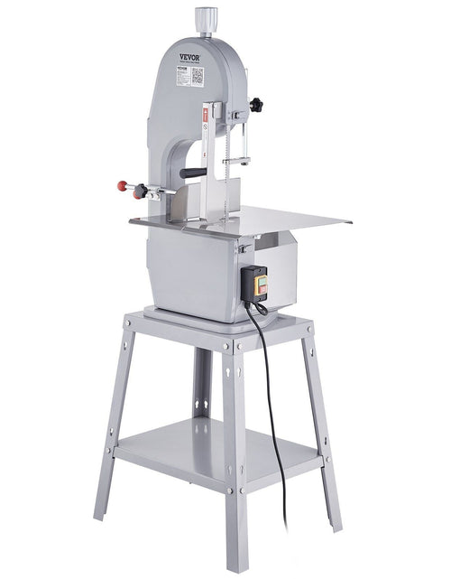 Load image into Gallery viewer, Commercial Electric Meat Bandsaw, 1500W Stainless Steel Vertical Bone Sawing Machine, Workbeach 19.3" x 15", 0.16-7.9 Inch Cutting Thickness, Frozen Meat Cutter with 6 Blades for Rib Pork Beef
