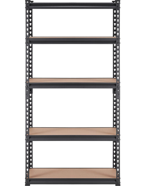Load image into Gallery viewer, Storage Shelving Unit, 5-Tier Adjustable, 2000 lbs Capacity, Heavy Duty Garage Shelves Metal Organizer Utility Rack, Black, 30" L x 12" W x 60" H for Kitchen Pantry Basement Bathroom Laundry
