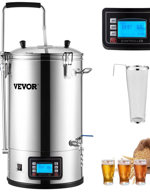 Load image into Gallery viewer, Electric Brewing System, 9.2 Gal/35 L Brewing Pot, All-in-One Home Beer Brewer w/Pump, Mash Boil Device w/Panel, Auto/Manual Mode 100-1800W Power
