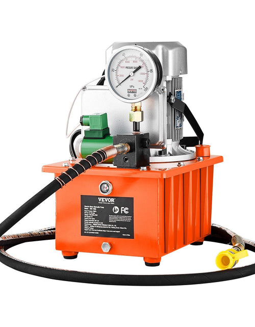 Load image into Gallery viewer, Electric Hydraulic Pump, 10000 PSI 750W 110V 488 in³/8L Capacity, Single Acting Solenoid Valve, Electric Driven Hydraulic Pump Power Pack Unit with Pedal Switch for Punching/Bending/Jack Machine
