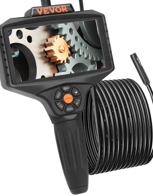 Load image into Gallery viewer, Triple Lens Industrial Endoscope, 5" IPS Screen Borescope Inspection Camera with Lights, Split Screen, 8x Zoom, IP67 Waterproof Drain Snake Camera for Auto, Plumbing(16.5FT Cable, 32GB Card)
