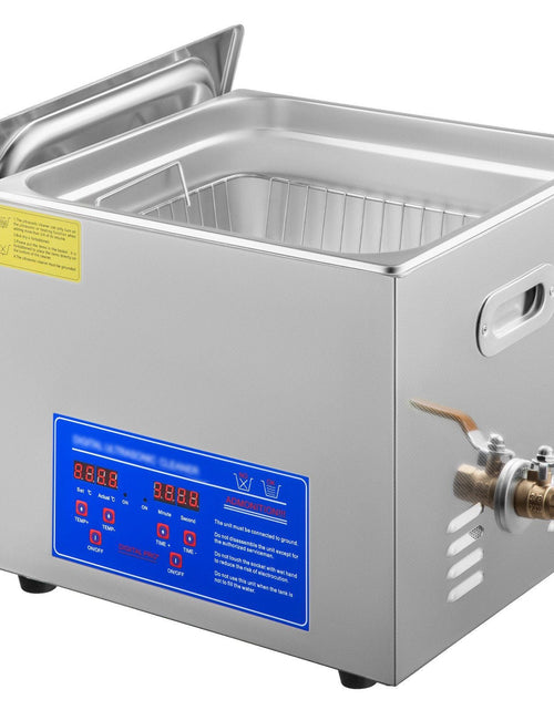 Load image into Gallery viewer, 15L Ultrasonic Cleaner with Digital Timer&amp;Heater Professional Ultrasonic Cleaner 40kHz Advanced Ultrasonic Cleaner 110V for Wrench Screwdriver Repairing Tools Industrial Parts Mental Cleaning
