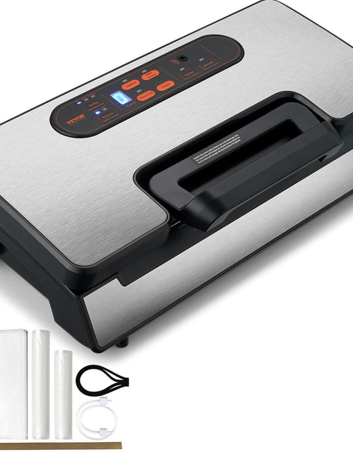 Load image into Gallery viewer, Vacuum Sealer Machine, 90Kpa 130W Powerful Dual Pump and Dual Sealing, Dry and Moist Food Storage, Automatic and Manual Air Sealing System with Built-in Cutter, with Seal Bag and External Hose
