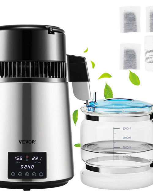Load image into Gallery viewer, 4L Water Distiller 1.5L/H Distilled Water Maker Timing Dual-Temp Silver
