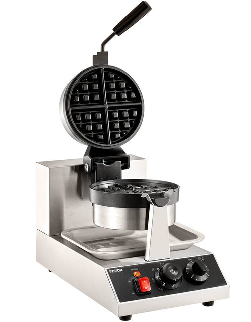 Load image into Gallery viewer, Commerical Round Waffle Maker 1300W Rotatable Non-Stick Waffle Iron 120V
