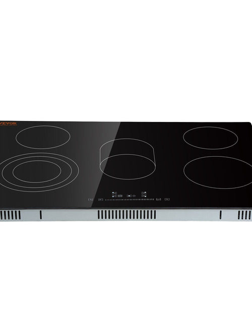 Load image into Gallery viewer, Built in Electric Stove Top, 30.3 x 20.5 inch 5 Burners, 240V Glass Radiant Cooktop with Sensor Touch Control, Timer &amp; Child Lock Included, 9 Power Levels for Simmer Steam Slow Cook Fry
