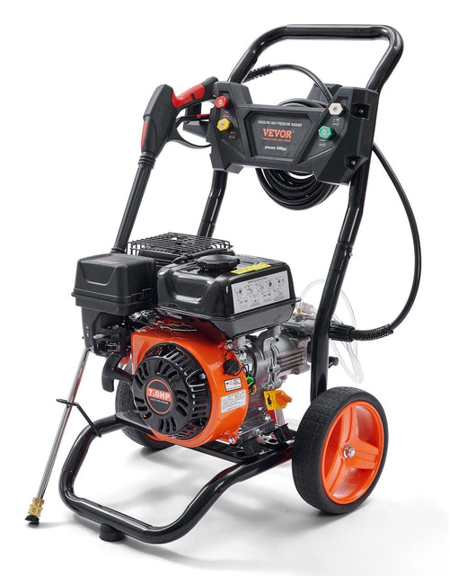 Load image into Gallery viewer, Gas Pressure Washer, 3400 PSI 2.6 GPM, Gas Powered Pressure Washer with Aluminum Pump, Spray Gun and Extension Wand, 5 Quick Connect Nozzles, for Cleaning Cars, Homes, Driveways, Patios
