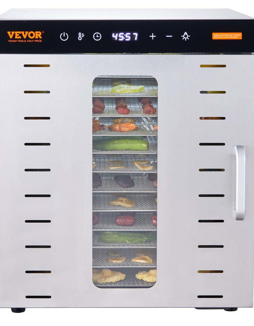 Load image into Gallery viewer, Food Dehydrator Machine, 10 Stainless Steel Trays, 1000W Electric Food Dryer with Digital Adjustable Timer &amp; Temperature for Jerky, Herb, Meat, Beef, Fruit, Dog Treats and Vegetables
