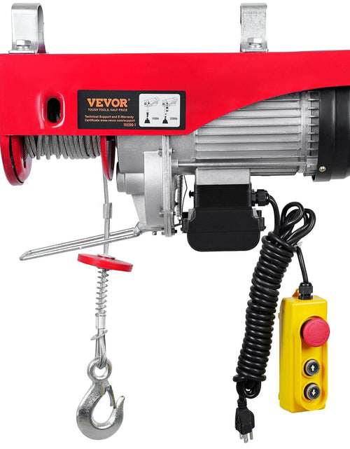 Load image into Gallery viewer, Electric Hoist, 2200 lbs Lifting Capacity, 1600W 110V Electric Steel Wire Winch with 14ft Wired Remote Control, 40ft Single Cable Lifting Height &amp; Pure Copper Motor, for Garage Warehouse Factory
