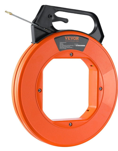 Load image into Gallery viewer, Fish Tape, 100 ft, 3/16-inch, Fiberglass Wire Puller with Optimized Housing and Handle, Easy-to-Use Cable Puller Tool, Flexible Wire Fishing Tools for Wall and Electrical Conduit, Non-Conductive
